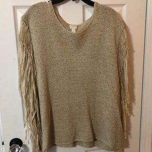 Chicos Women’s Fringed Top Size L/XL